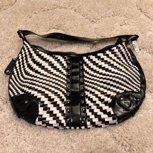 White House Black Market black and white purse NWT